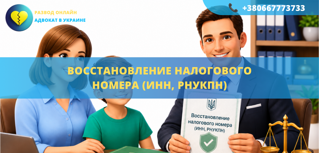 Восстановление налогового номера ИНН и РНУКПН в Украине онлайн